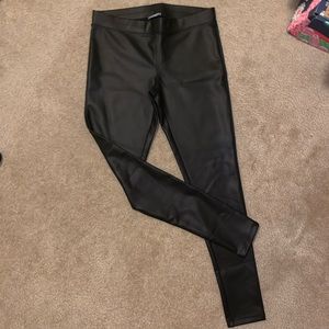 Faux leather leggings
